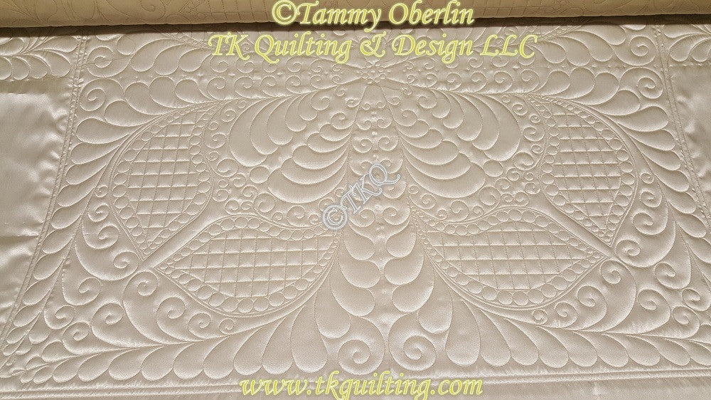 Enchanted Feather Whole Cloth Quilt - Part 3