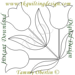 568 Tulip II Pattern Set | TK Quilting & Design II