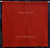 Something in Red Whole Cloth Quilt.