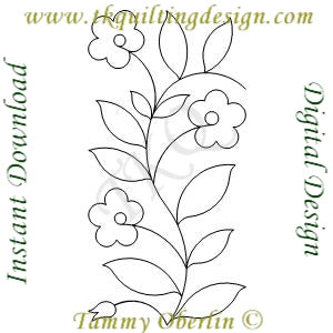 2229A Floral Vine Border Corner | TK Quilting & Design II