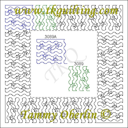 3089 Waving Stars & Stripes Border 7 | TK Quilting & Design II