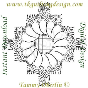 2244 Irish Chain Feather Wreath