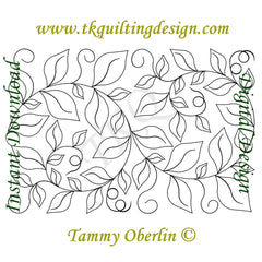 2466 Elegant Leaf Wide Border 12