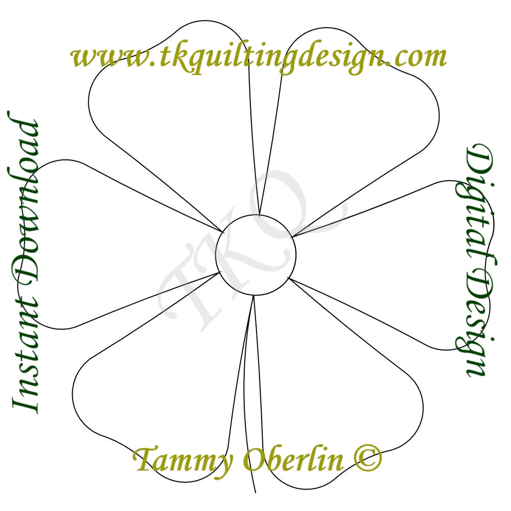 2663A Graceful Flowers Sash 4 Corner