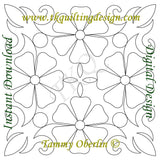 2663C Graceful Flowers Block 10