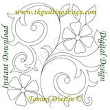 2663G Graceful Flowers Border 10 Corner