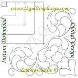 2664A Curling Feathers Outer Bdr 8 Cnr