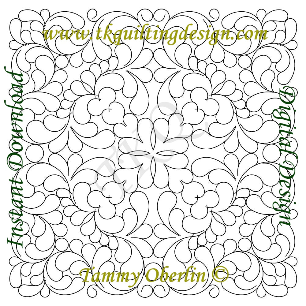 2664B Curling Feathers Block 18