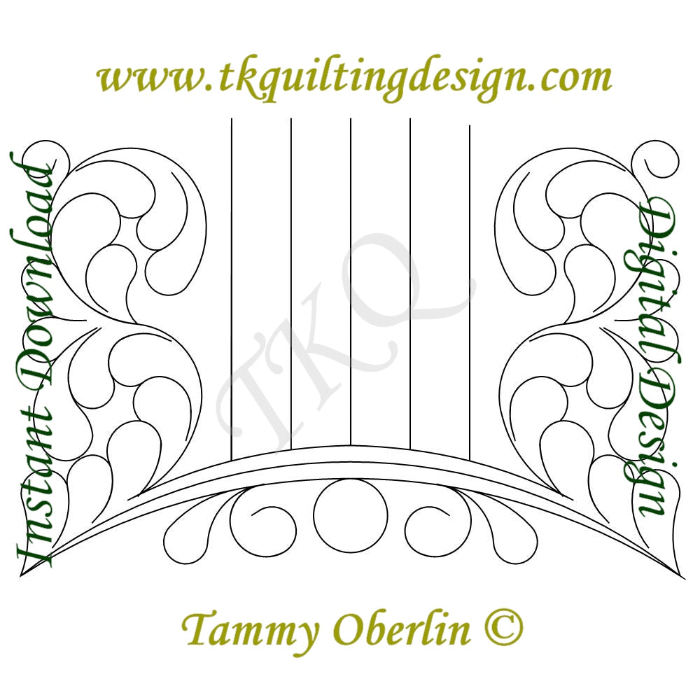 2664C Curling Feathers Inner Bdr 7