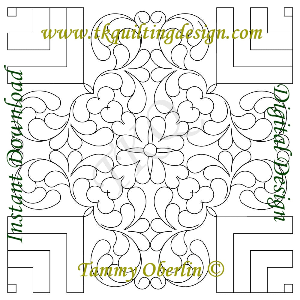 2664E Curling Feathers Block 14