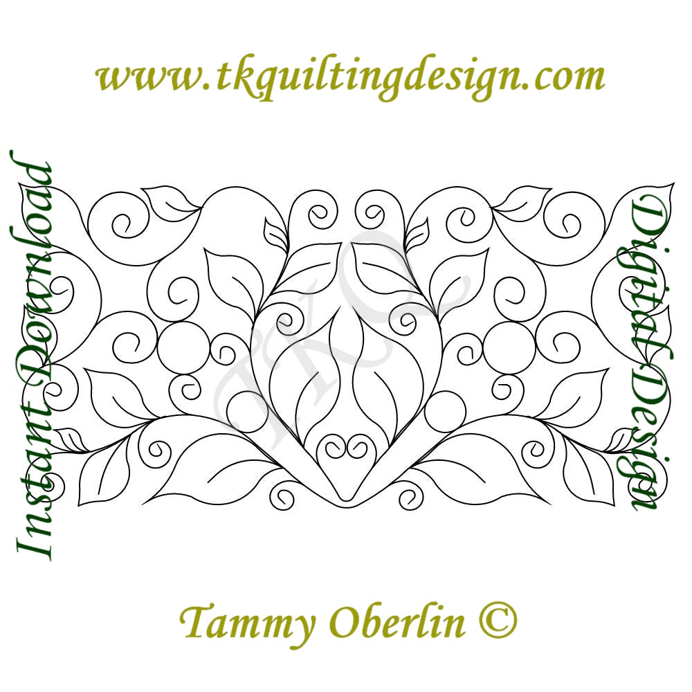 2666E Curling Leaves Block 16 Half