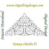 2666F Curling Leaves Large Tri P2P