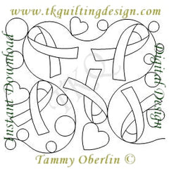3574 Cancer Awareness Ribbon E2E - TK Quilting & Design II