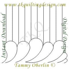 3587A Feather & Keys Border 7