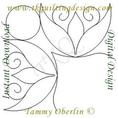 3614A Leaves and Curls Border 3 Corner