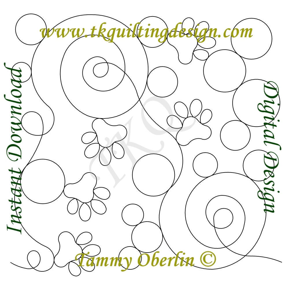 3618 Kitty Paw Prints E2E