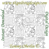 3663I Patriotic 1776 USA E2E - TK Quilting & Design II