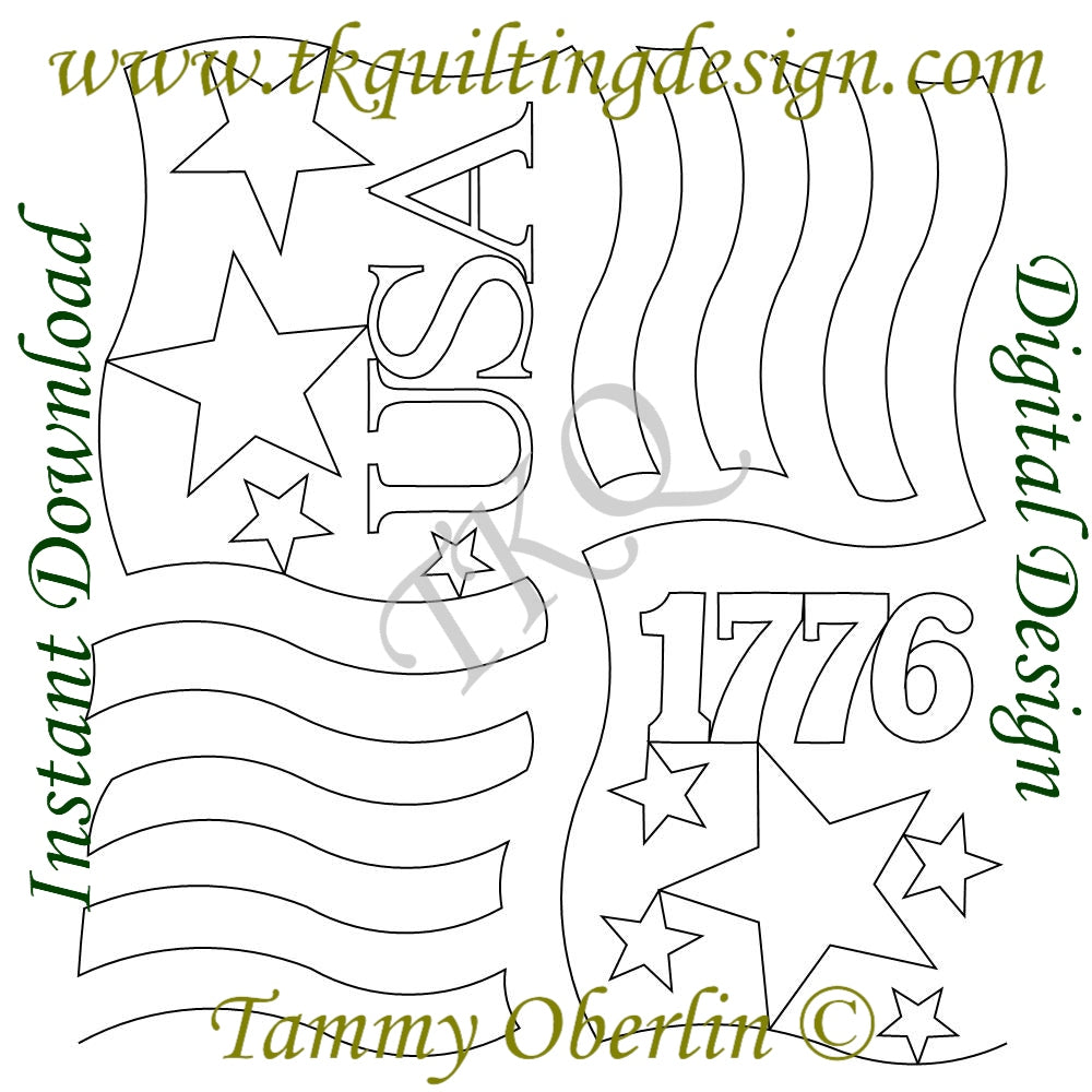 3663I Patriotic 1776 USA E2E