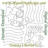 3663I Patriotic 1776 USA E2E - TK Quilting & Design II
