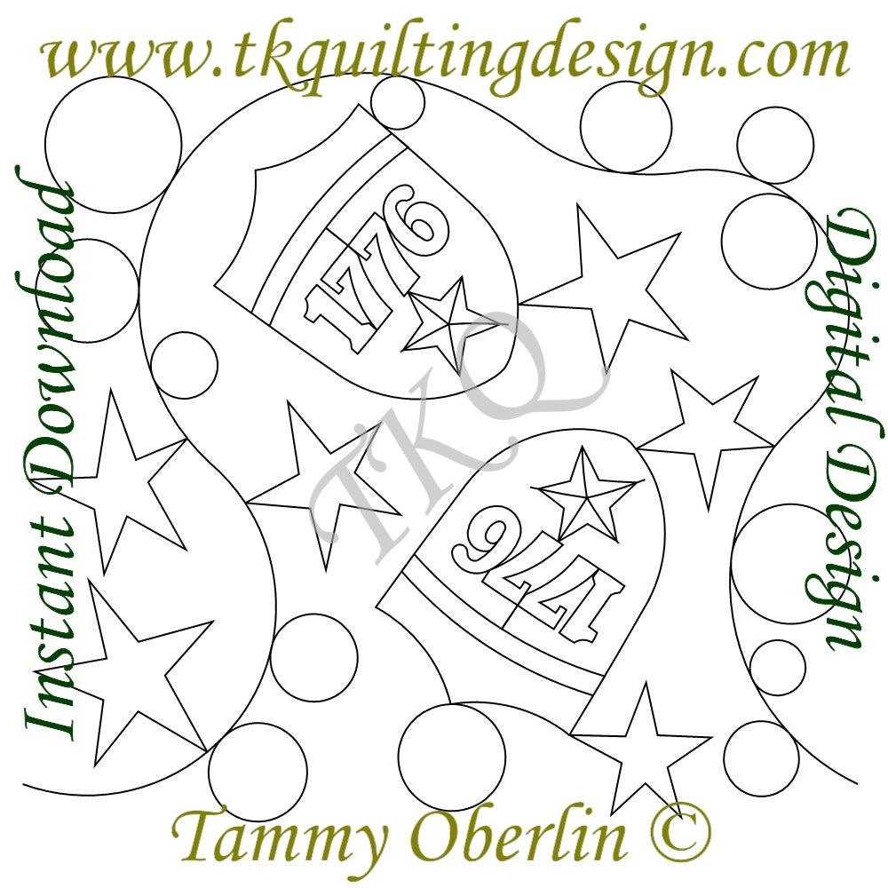 3663K Patriotic 1776 Emblem E2E