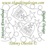 3663K Patriotic 1776 Emblem E2E - TK Quilting & Design II