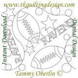 3666 Ravens Football E2E - TK Quilting & Design II