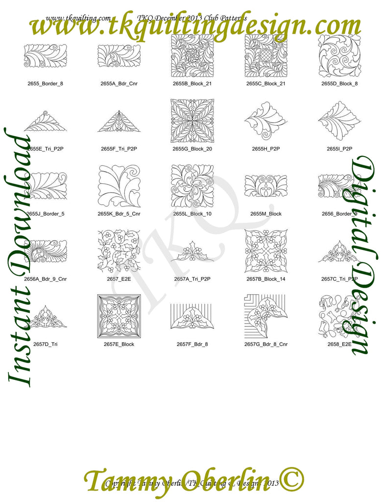 38 TKQ December 2013 Pattern Bundle