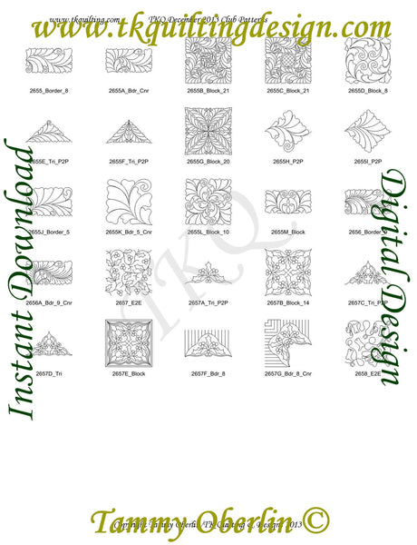 38 TKQ December 2013 Pattern Bundle | TK Quilting & Design II