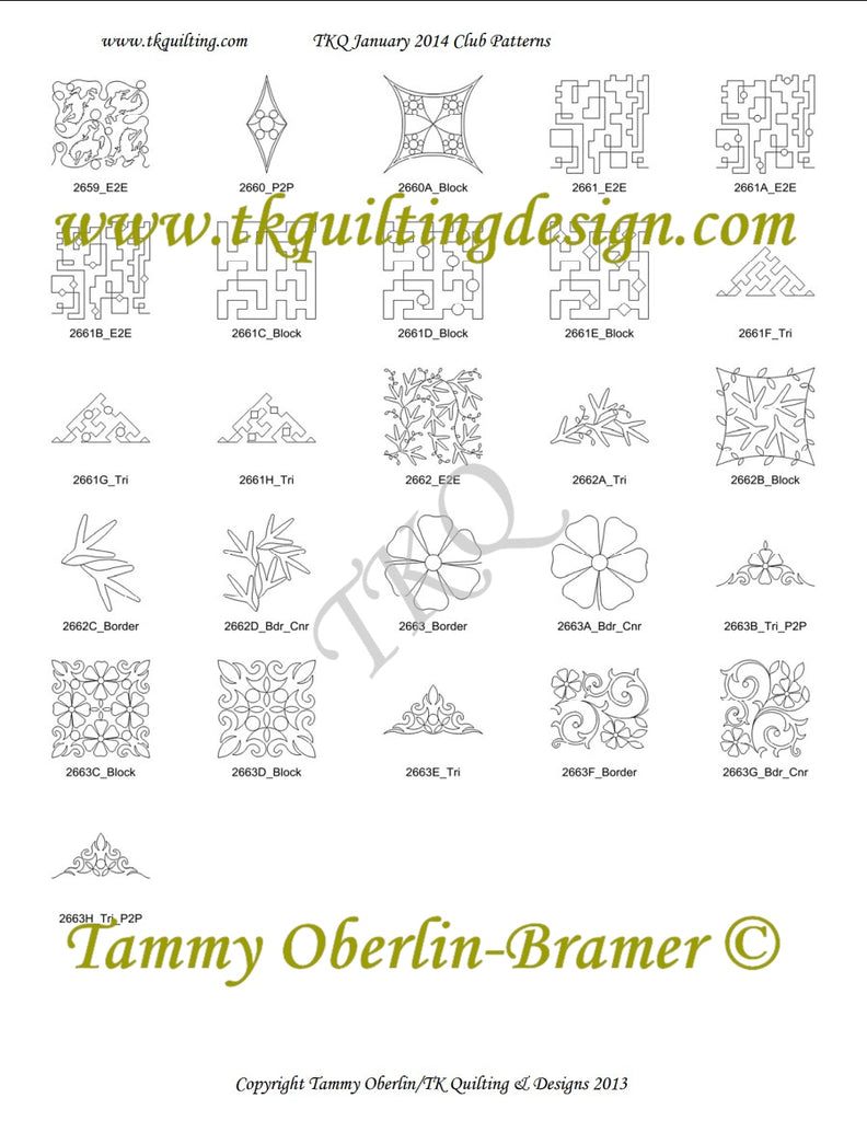 39 TKQ January 2014 Pattern Bundle