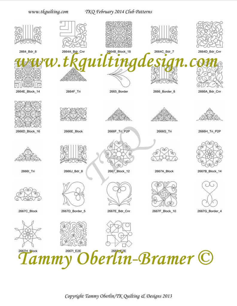 40 TKQ February 2014 Pattern Bundle