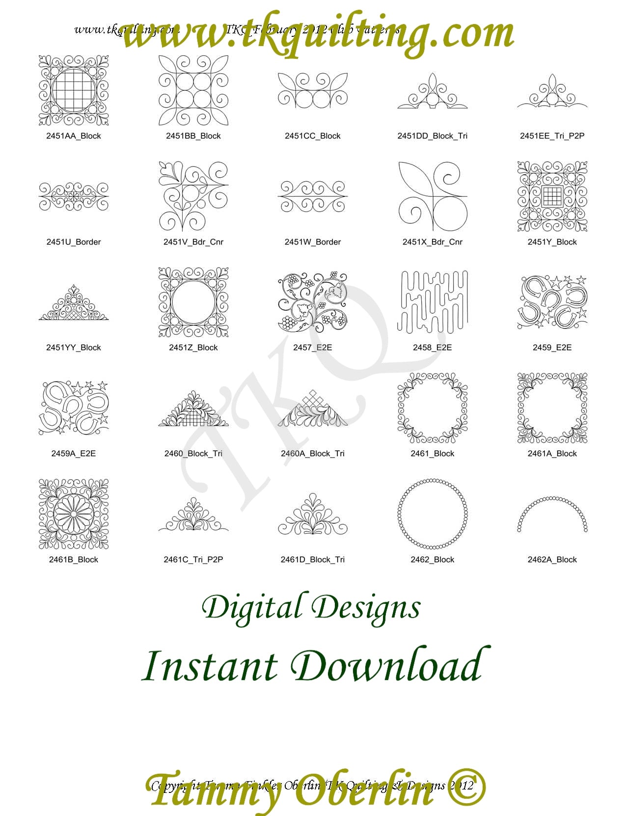 16 TKQ February 2012 Pattern Bundle