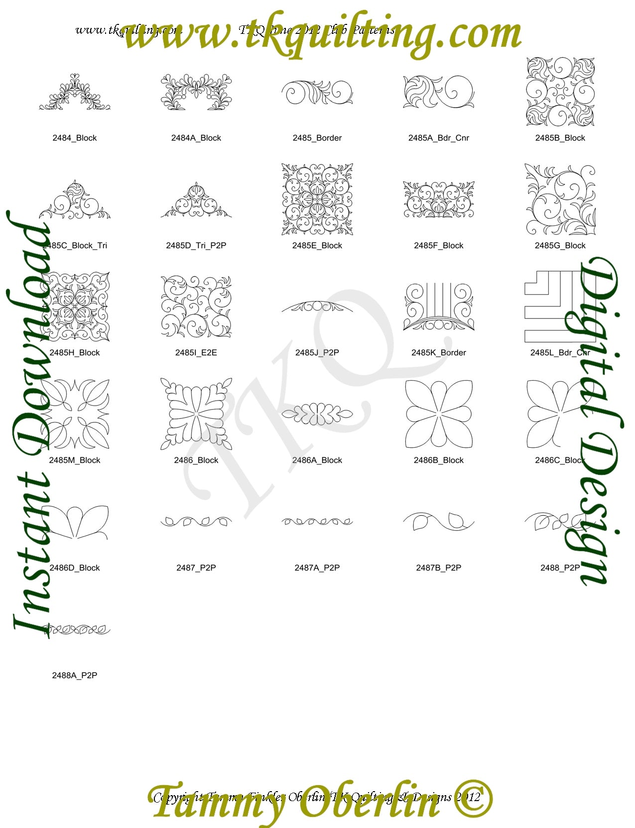 20 TKQ June 2012 Pattern Bundle
