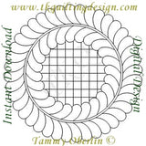 2304 Large Feathered Wreath & Grid 18