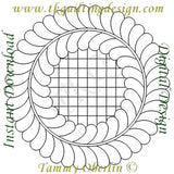 2304 Large Feathered Wreath & Grid 18