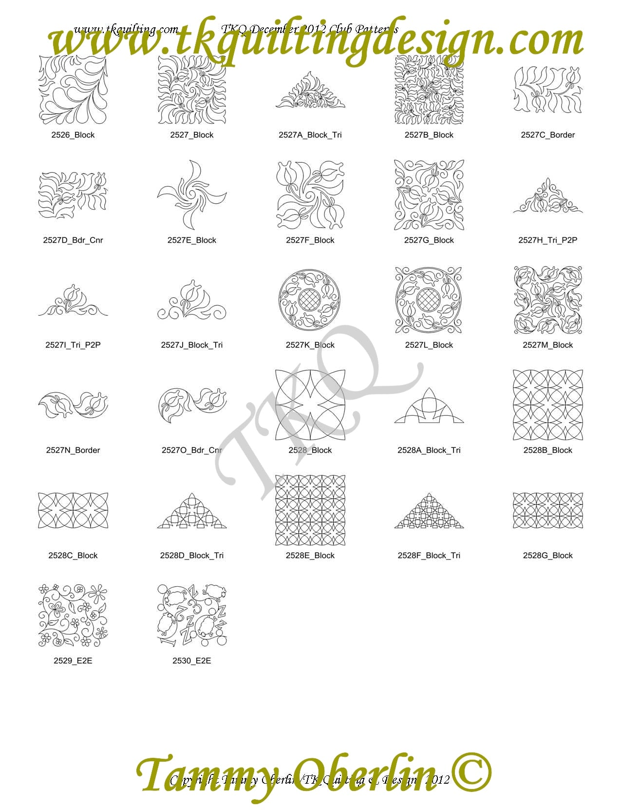 26 TKQ December 2012 Pattern Bundle