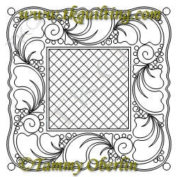 2807D Fanciful Feathers N Pearl Block 18 - TK Quilting & Design II