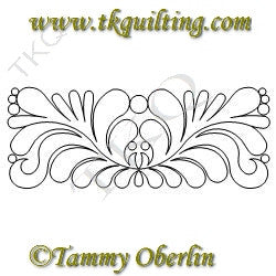 2819C Mirrored Feather Rectangle Block - TK Quilting & Design