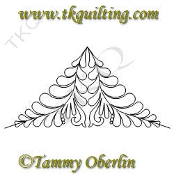 2819F M Feather Tri 2 P2P - TK Quilting & Design
