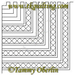 2826A Cross Hatch Piano Key Bdr Cnr - TK Quilting & Design
