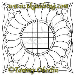 2830 Feathered Pearl Wreath Blk 12 - TK Quilting & Design