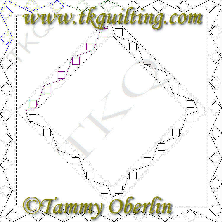 2838B Square Loop Sash 1x8 | TK Quilting & Design II