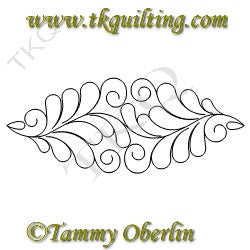 2846A Elegant DWR Feather Melon P2P - TK Quilting & Design