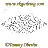2846A Elegant DWR Feather Melon P2P - TK Quilting & Design