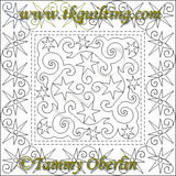 2851J Celestial Star Border 4 Corner