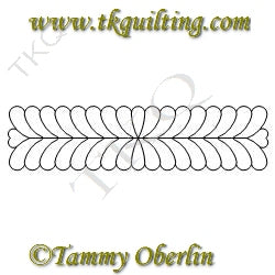 2868 Feather Sash Block 16X4