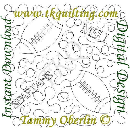 Msu Pattern Lines 2957 MSU Football E2E | TK Quilting & Design II