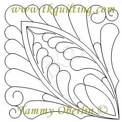 3054A Victorian Feather Curve Hatch Border 7 Corner