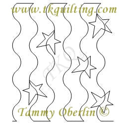3089 Waving Stars & Stripes Border 7