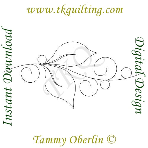 3112B 60 Degree Diamond Leaves & Curliques P2P