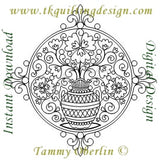 3379E Jayda's Vase Medallion 22